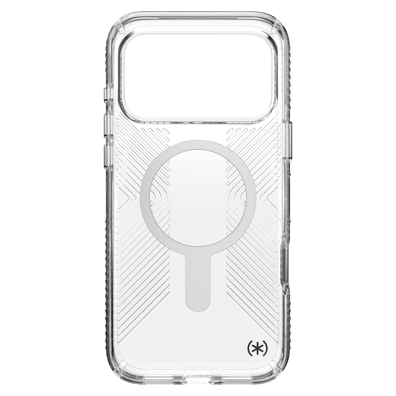 Quikcell Speck Presidio Perfect Clear Grip Case for Apple iPhone 17 Pro Max – Clear/Silver Protective Cover