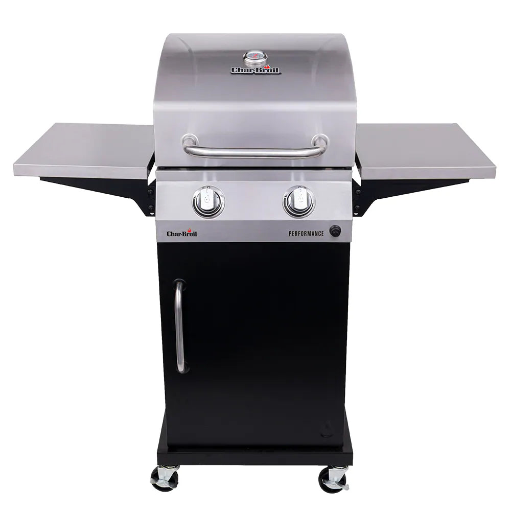 Char-Broil Performance 2-Burner Gas Grill Stainless Steel 463630021 Compact Propane BBQ Grill