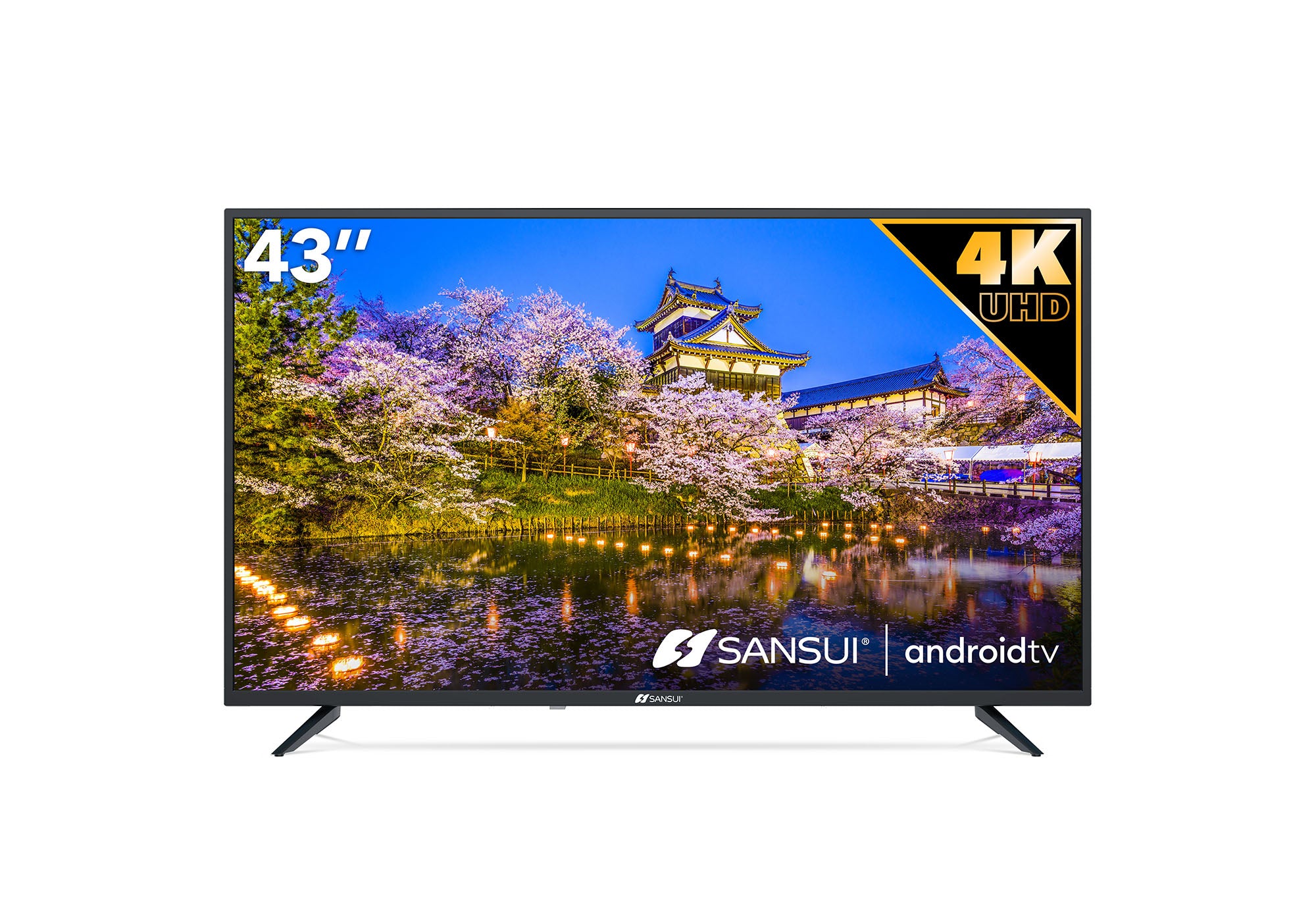 Sansui - 43" 4k UHD LED Android Smart TV In Black