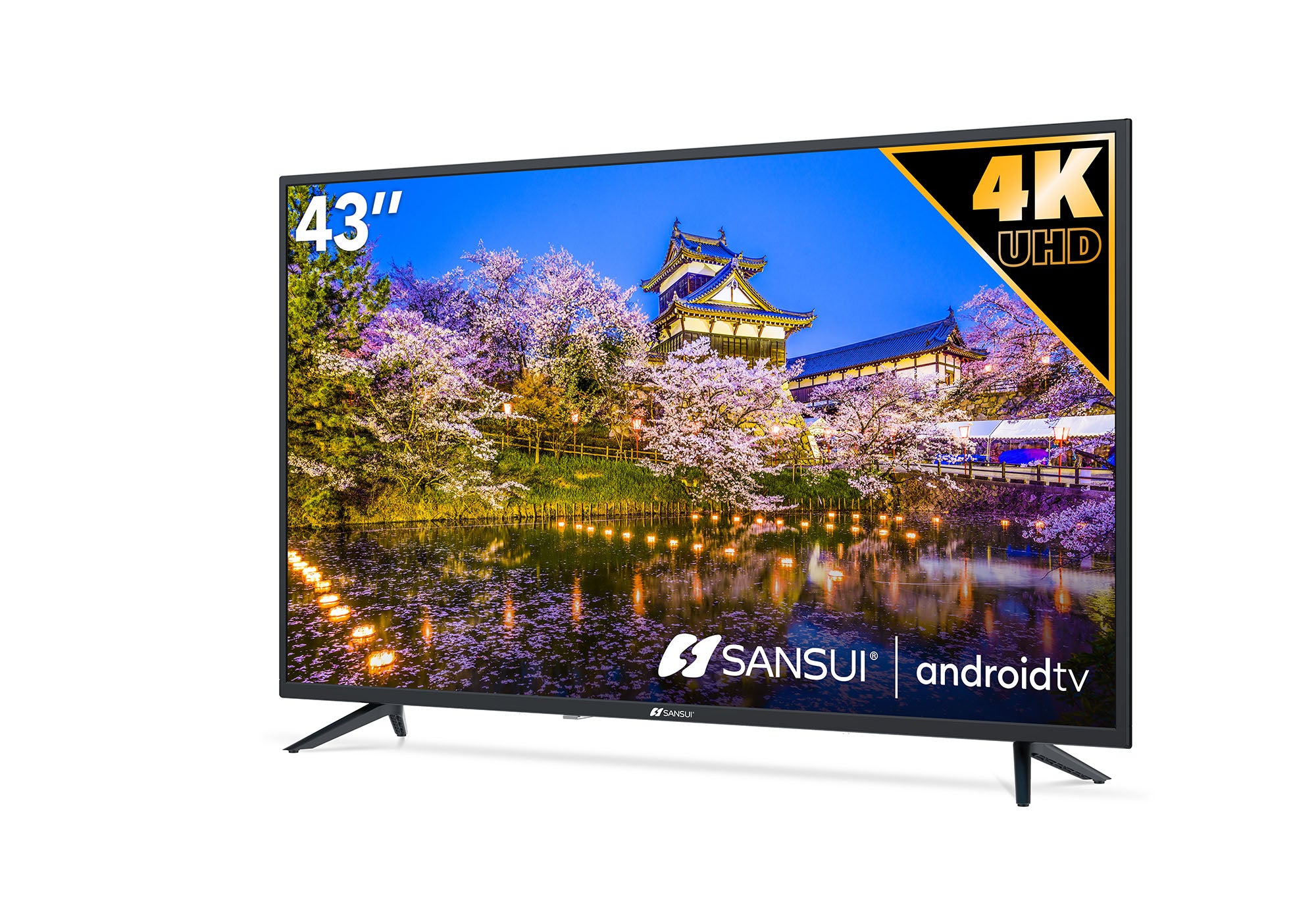 Sansui - 43" 4k UHD LED Android Smart TV In Black