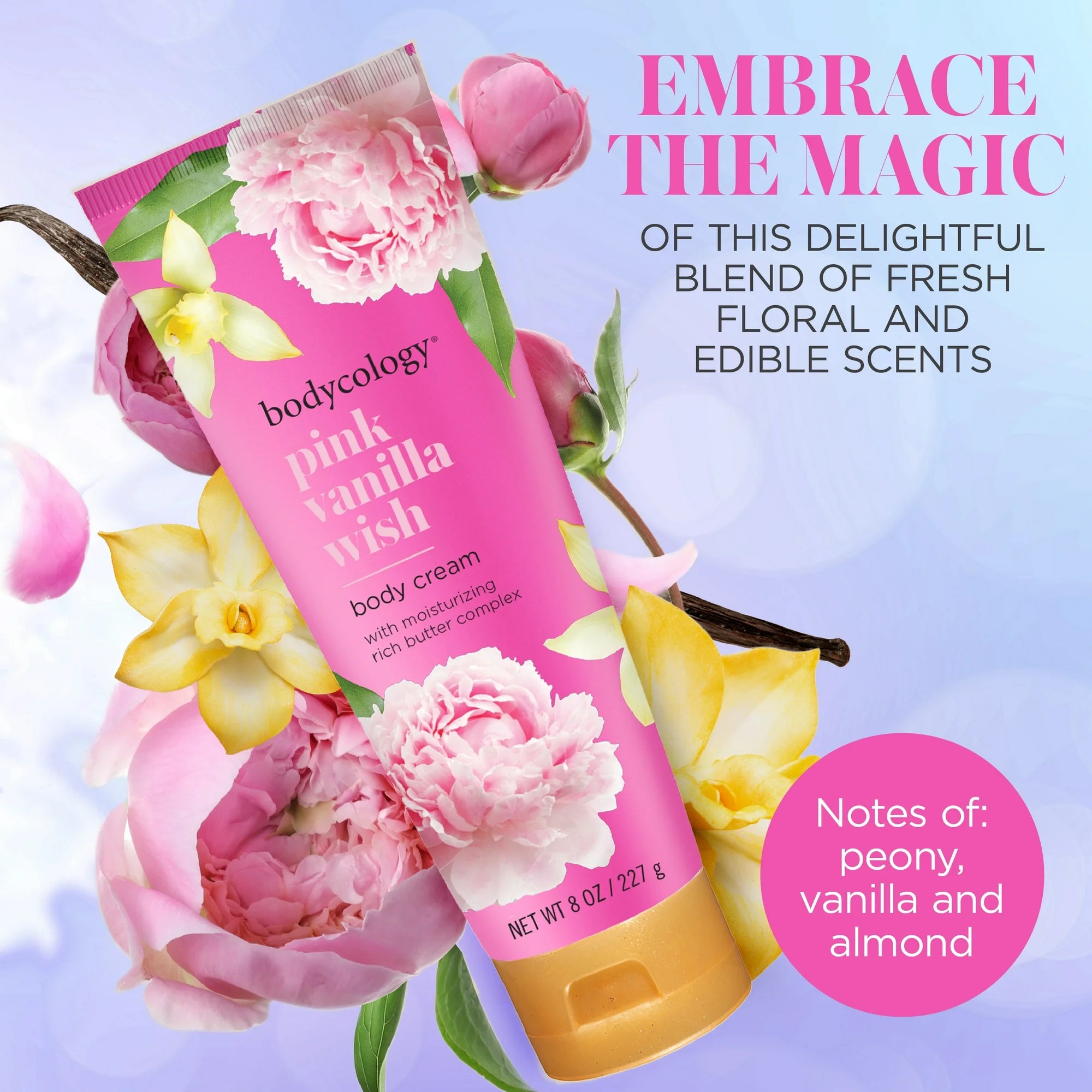 Bodycology Pink Vanilla Body Cream 8oz