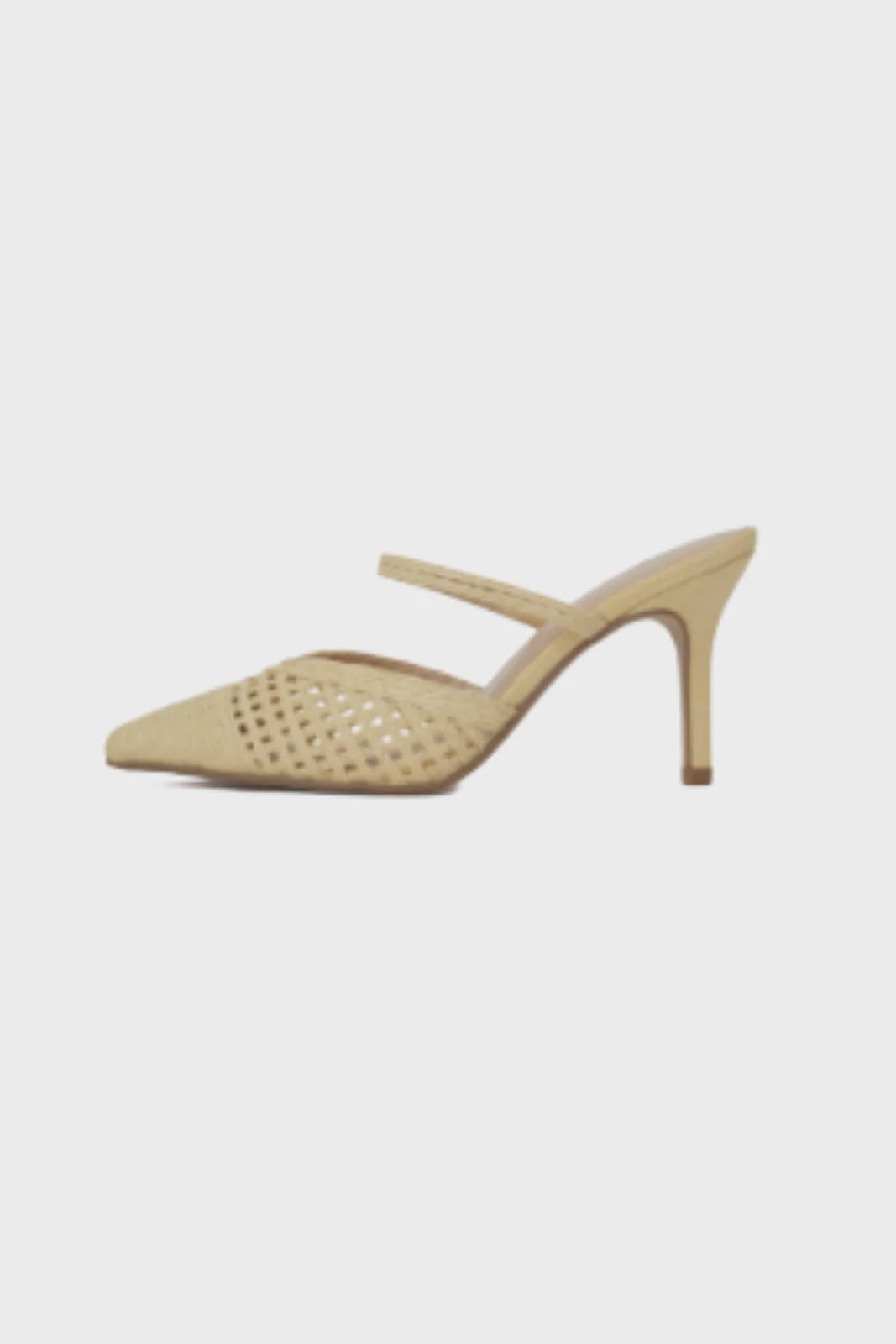 Soda Alexis Beige Spring Raffia Dress Shoe