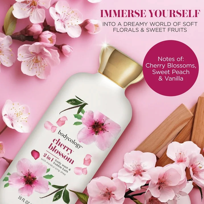 Bodycology Cherry Blossom 2in1 Body Wash 16oz