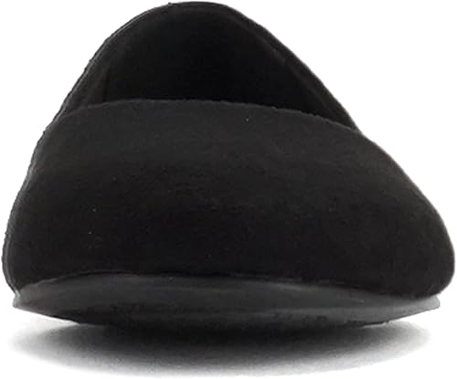Soda Kreme Black NBPU Ballet Flats – Classic Comfortable Slip-On Women’s Shoes