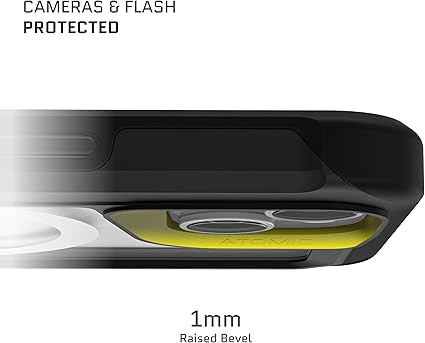 Ghostek Atomic Slim 4th Gen Case for iPhone 14 Max – Black Metal Shockproof Protective Cover