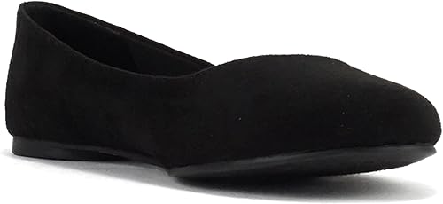 Soda Kreme Black NBPU Ballet Flats – Classic Comfortable Slip-On Women’s Shoes