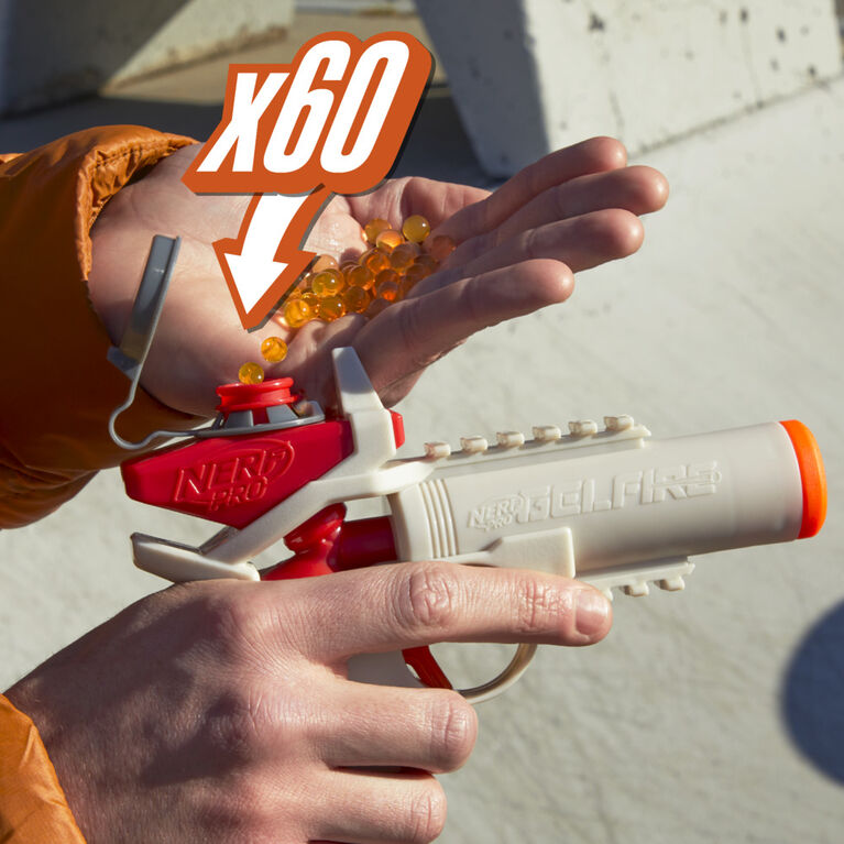 Nerf Pro Gelfire Ignitor Blaster with 1000 Gelfire Rounds and 60-Round Capacity – Compact High-Performance Gel Blaster for Action Play