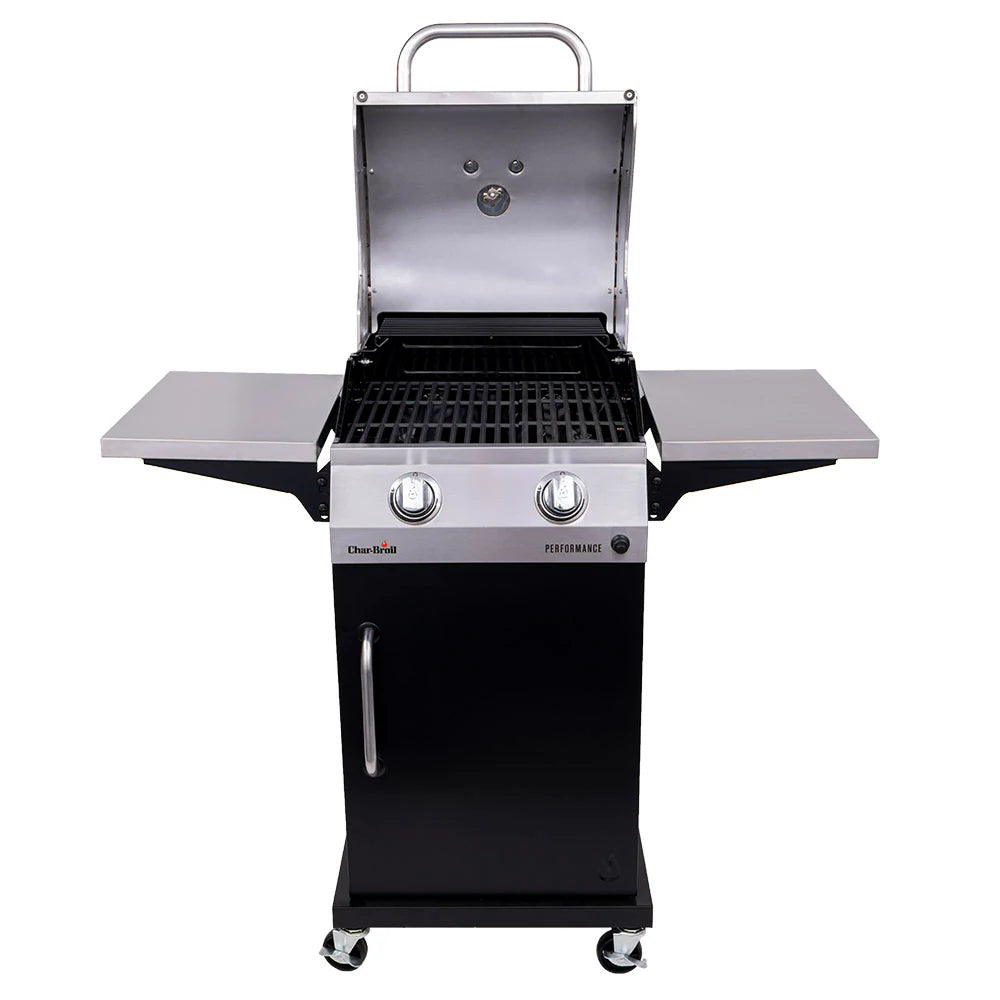 Char-Broil Performance 2-Burner Gas Grill Stainless Steel 463630021 Compact Propane BBQ Grill