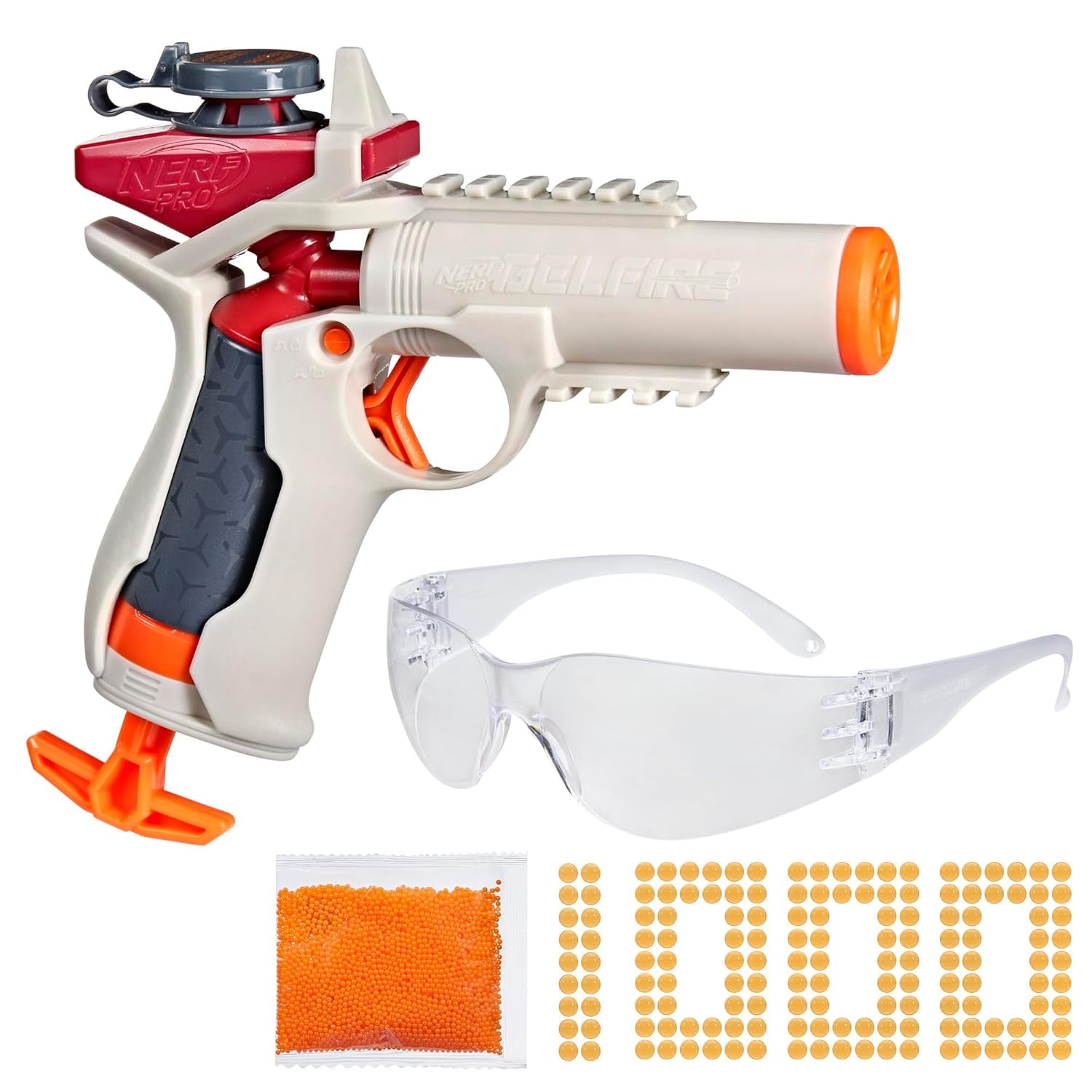 Nerf Pro Gelfire Ignitor Blaster with 1000 Gelfire Rounds and 60-Round Capacity – Compact High-Performance Gel Blaster for Action Play