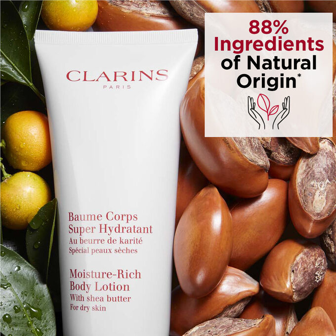Clarins Moisture Rich Body Lotion with Shea 200ml – Nourishing Body Moisturizer
