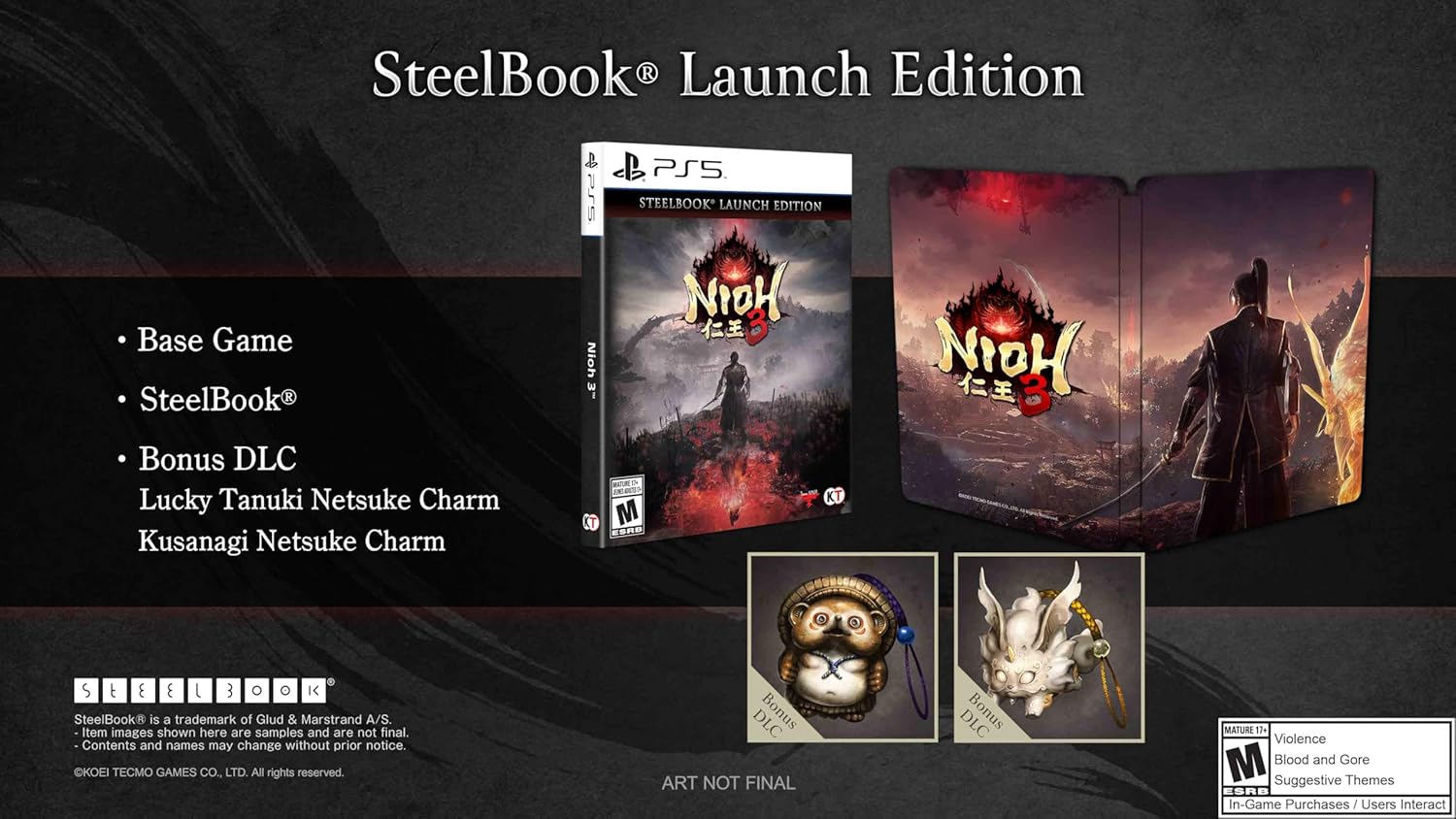 Sony PlayStation Nioh 3 SteelBook Launch Edition for PS5 Action RPG Game
