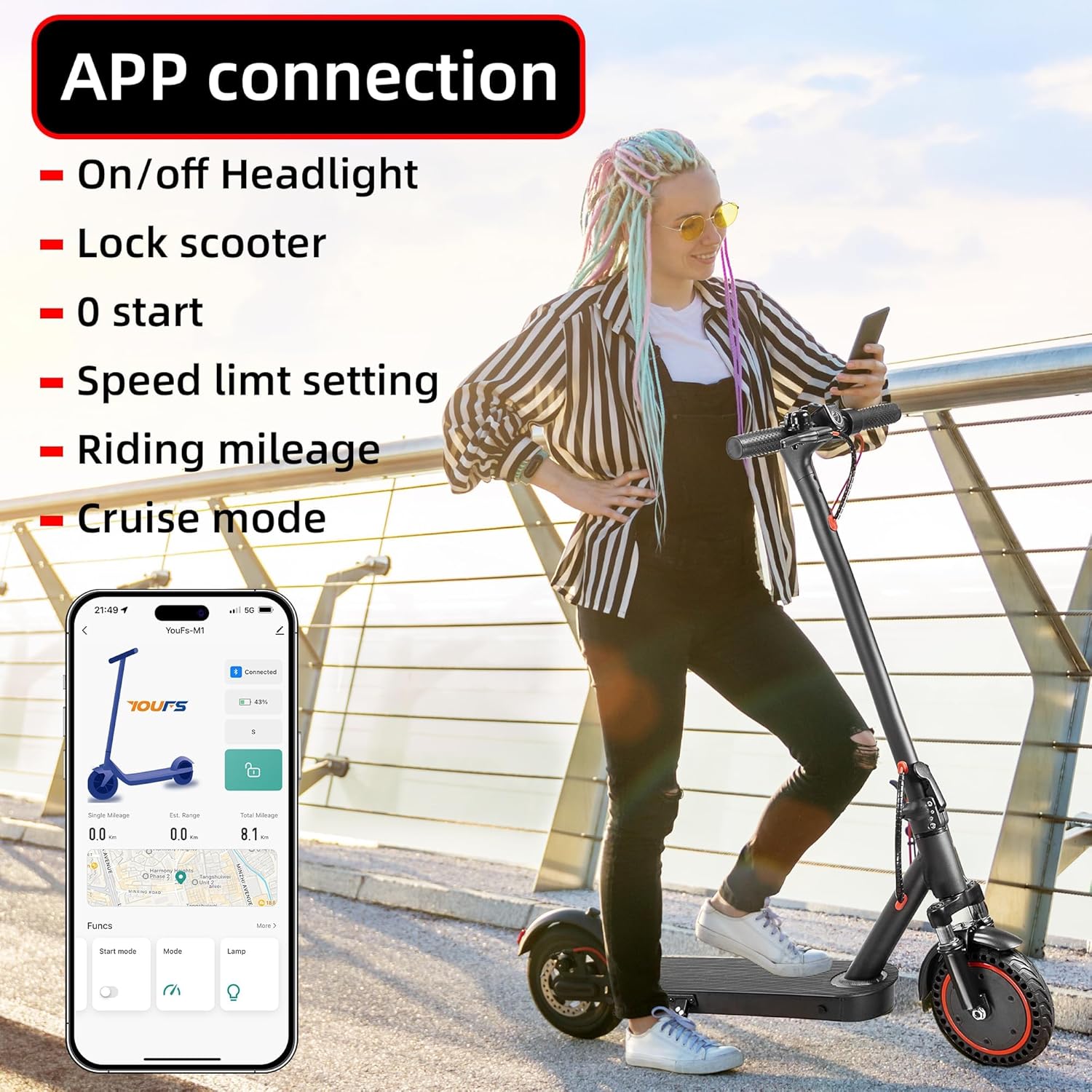 Hovermax Kids Electric Scooter for Ages 6–12 – 10mph Speed, 9.3 Mile Range, LED Light-Up Scooter with 7-Inch Tires