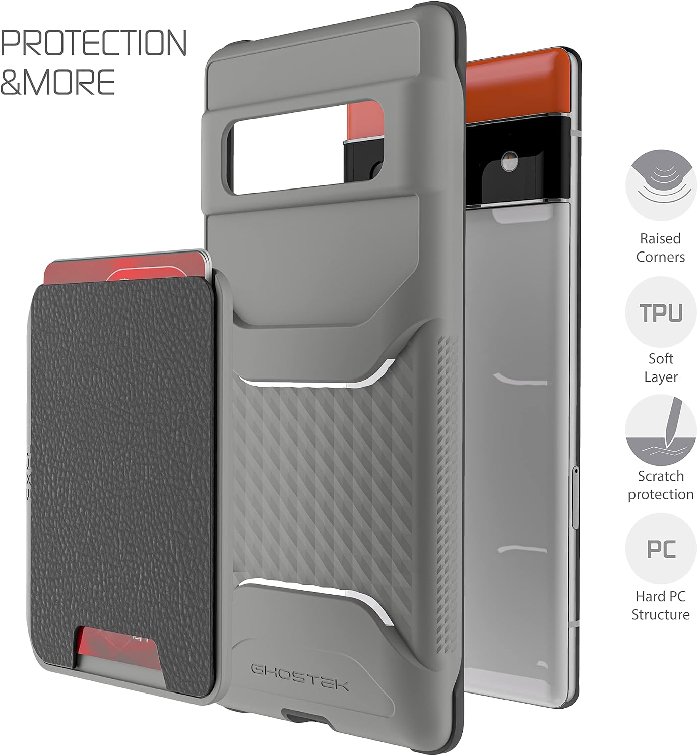 Ghostek EXEC 4th Gen Case for Google Pixel 6 Pro – Magnetic Wallet Card Holder Protective Cover