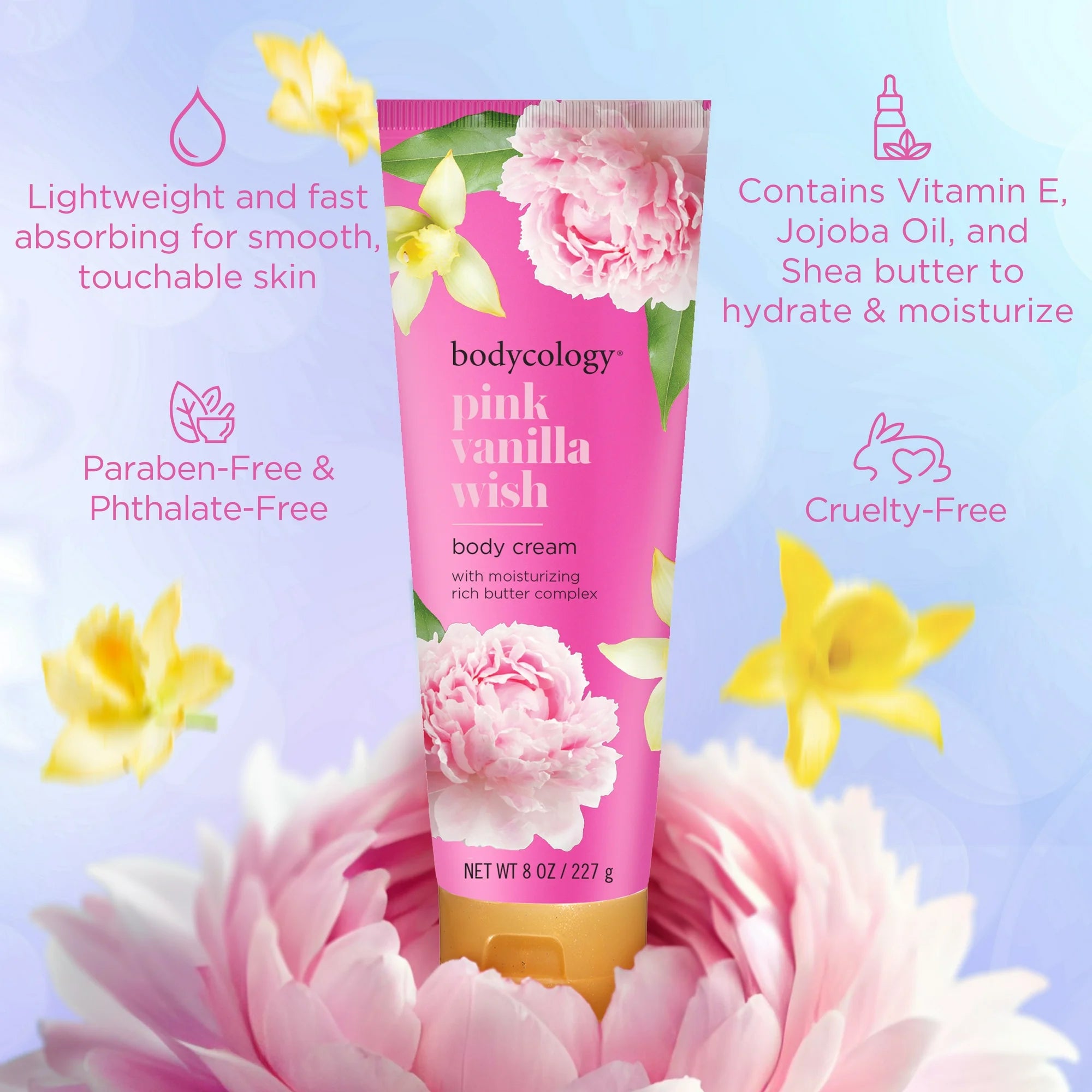 Bodycology Pink Vanilla Body Cream 8oz