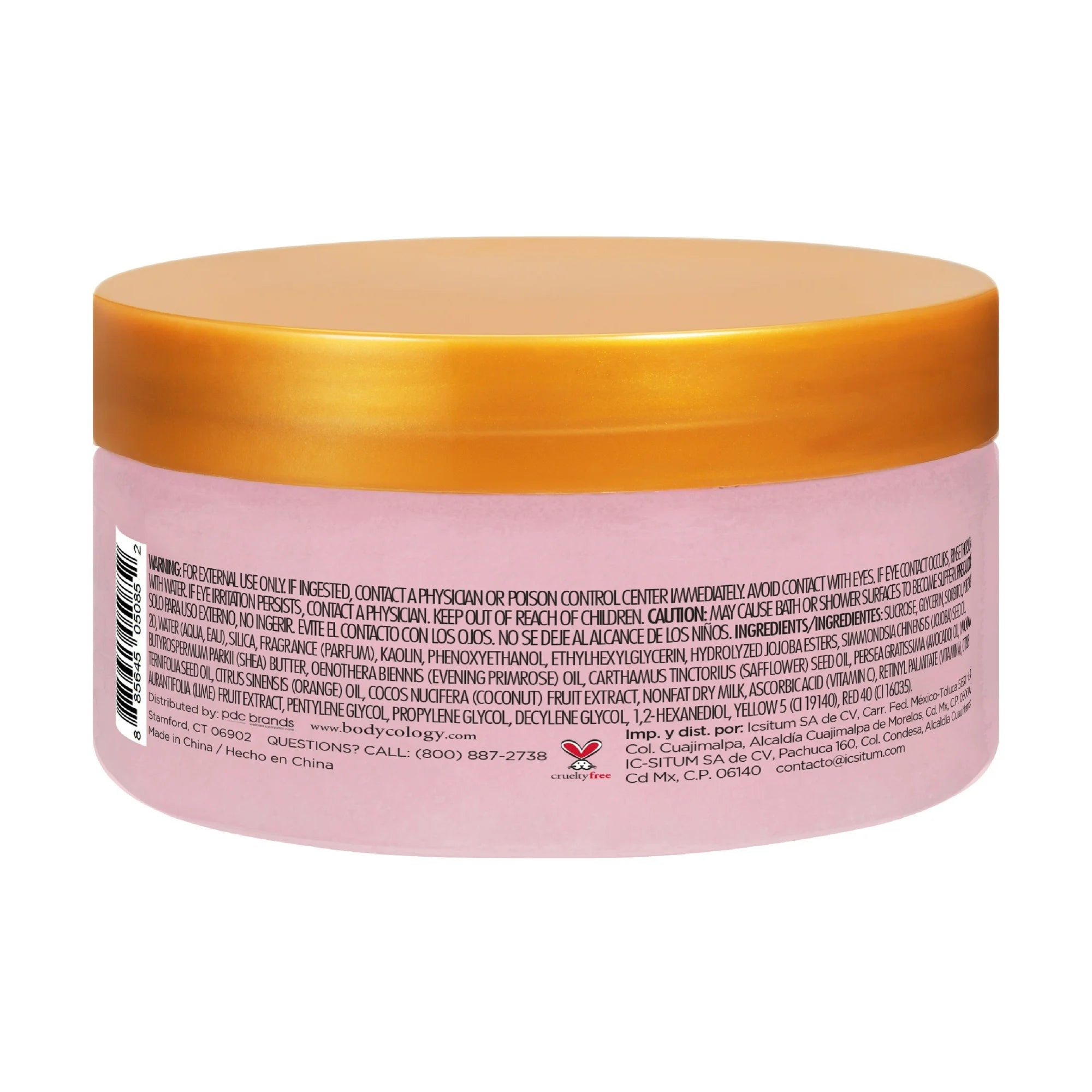 Bodycology Strawberry Cheesecake Sugar Scrub 10.5oz – Exfoliating Body Scrub for Soft Smooth Skin