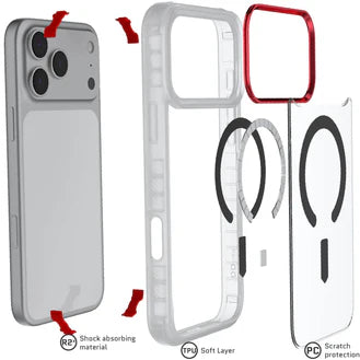 Ghostek COVERT Smoke MagSafe Case for iPhone 17 Pro – Clear Shockproof Protective Cover