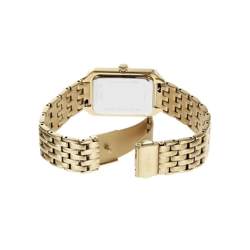 Fossil ES5220 Raquel Date Silver Dial Gold-tone Ladies