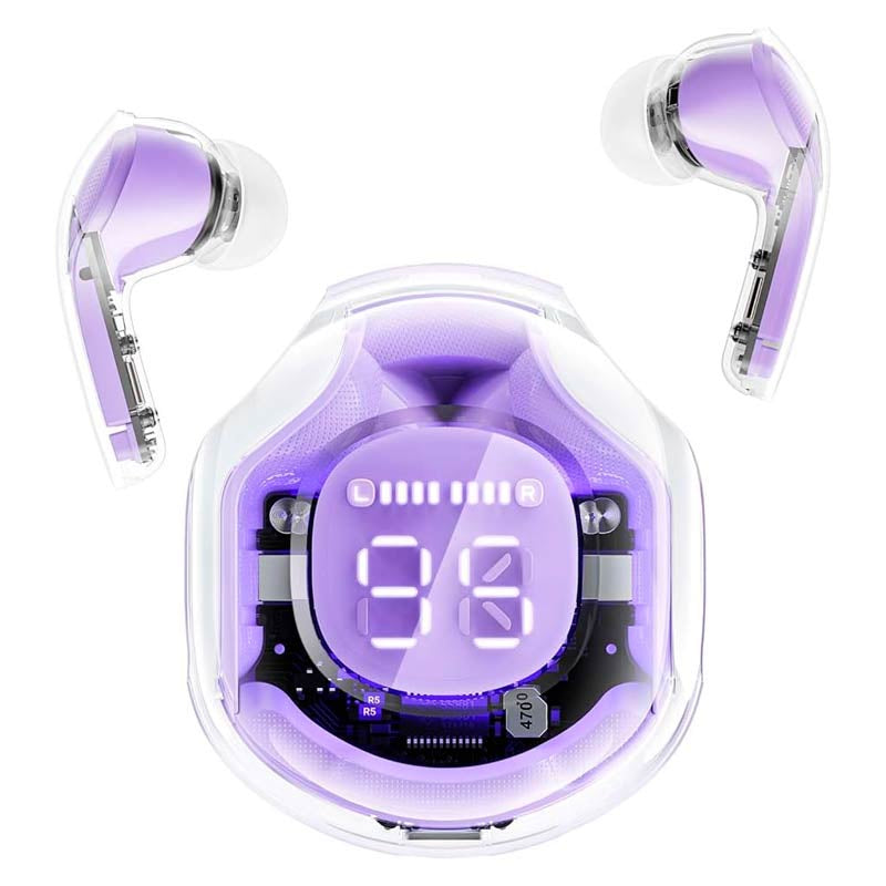 Unno Tekno Bluetooth TWS In-Ear Purple Headphones with Microphone