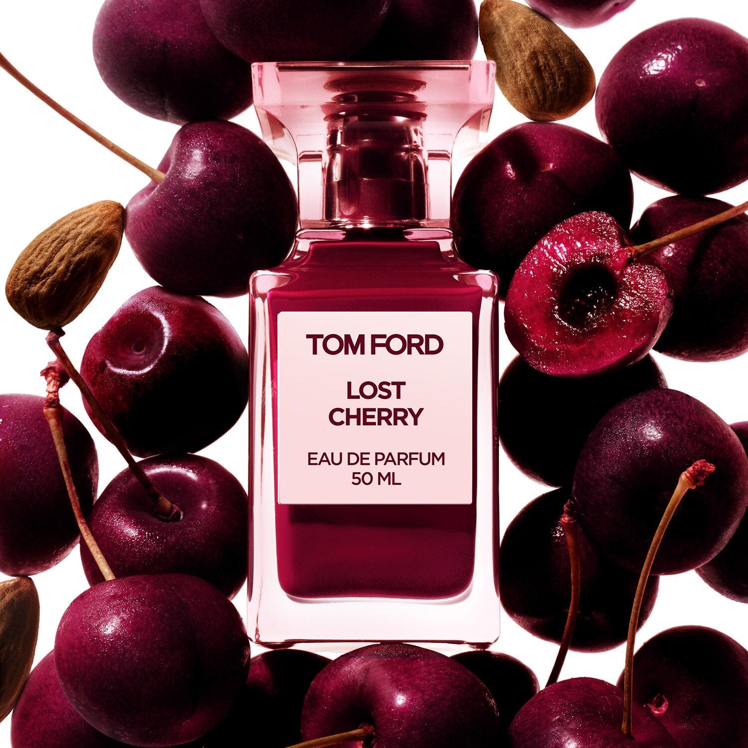 Tom Ford Lost Cherry EDP 50ml Gift Set – Luxury Cherry Almond Perfume with Travel Spray (Unisex Private Blend)