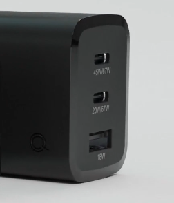 Quikcell 67W PD Multi-Port Wall Charger USB-A + Dual USB-C – Fast Charging Power Adapter