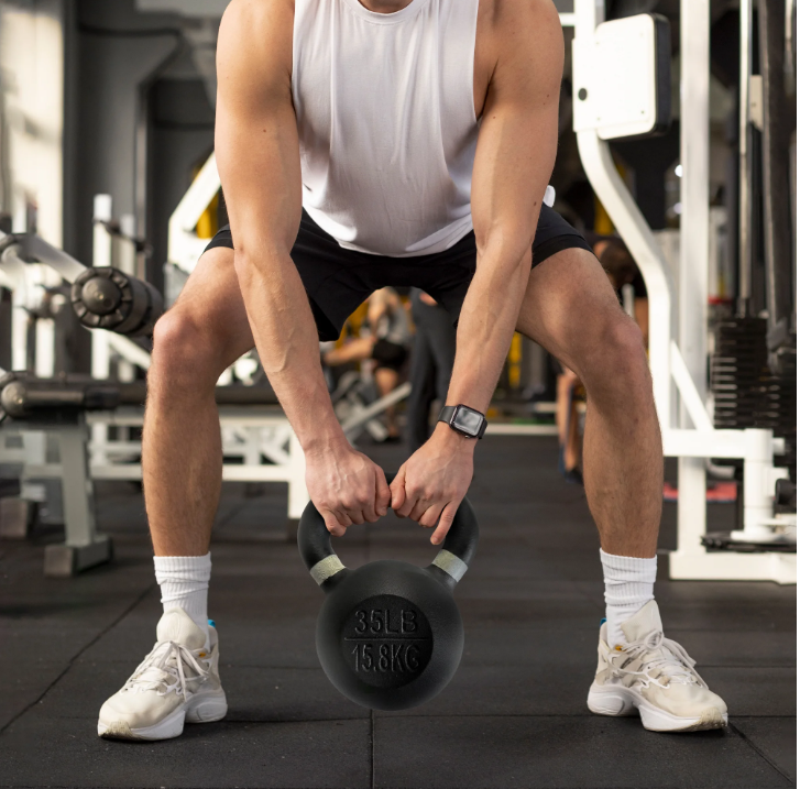 Everyday Essentials 35lb Kettlebell Weight – Full Body Strength Training Fitness Equipment