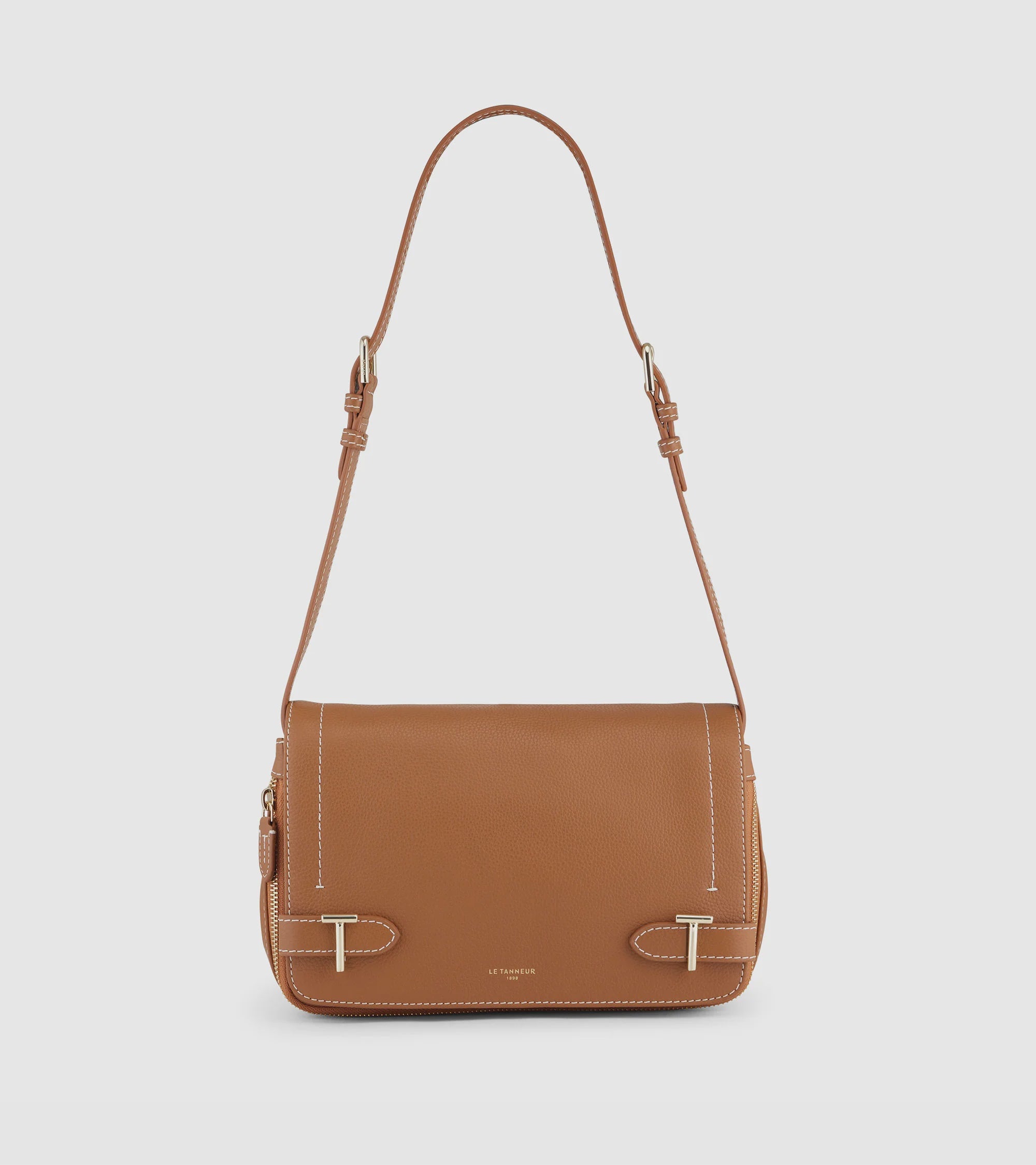 Simone Small Bag crossbody Strap Grained Leather TMON1200G05-Tan