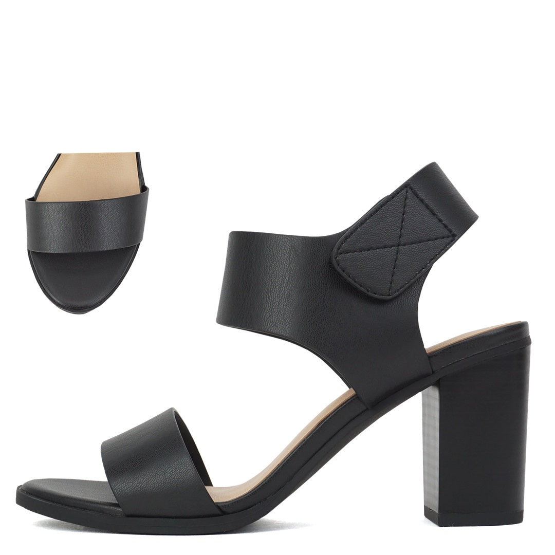 Soda Willa PU Black Dress Sandal