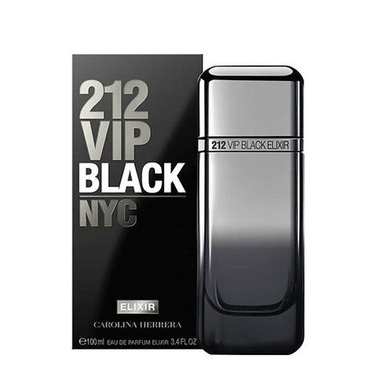 Carolina Herrera 212 VIP Black Elixir EDP Spray for Men Amber Aromatic Intense Fragrance