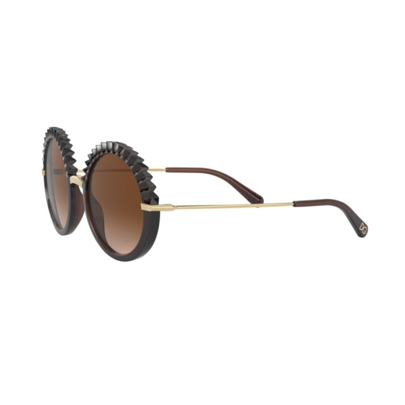 Dolce & Gabbana 0DG6130 315913 Women Round Frame Brown Sunglass