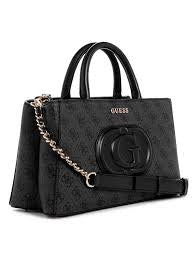 Guess Eco Mietta Small Society Satchel Bag-ESG951305-BlackBlack