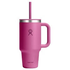 Hydro Flask 32Oz Travel Tumbler with Handle, Lid and Straw - Insulated Stainless Steel in 32Oz Reef Pink