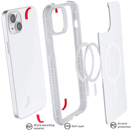 Ghostek COVERT Clear MagSafe Case for iPhone 14 Plus – Shockproof Transparent Protective Cover