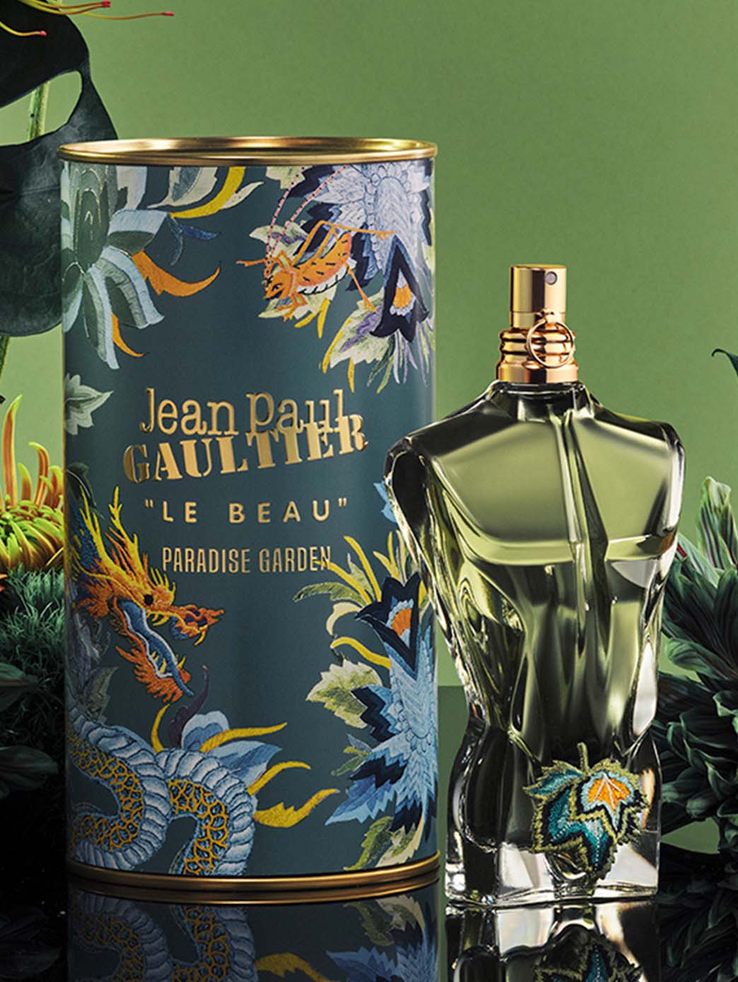 Jean Paul Gaultier Le Beau Paradise Garden EDP 125ml – Tropical Green Aquatic Men’s Perfume with Coconut & Sandalwood