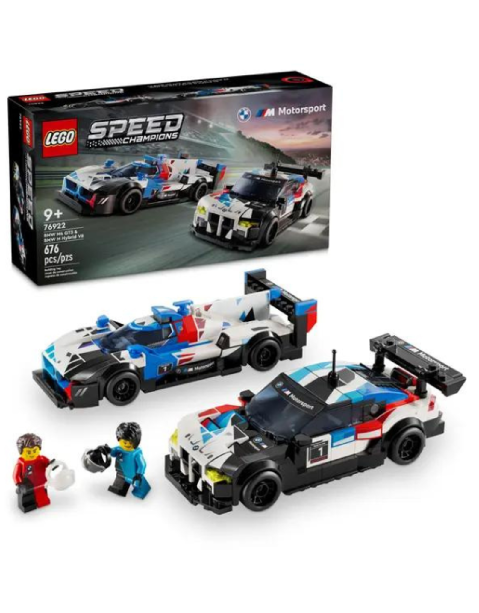Lego Speed Champions BMW M4 GT3 and a BMW M Hybrid V8 76922