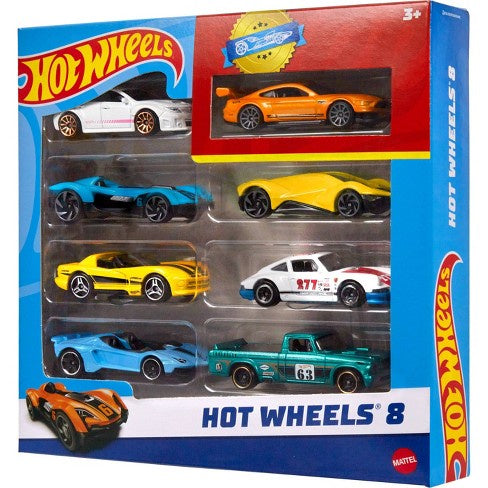 Hot Wheels Cars & Trucks Set with 1 Exclusive Car 1:64 Scale 8pk