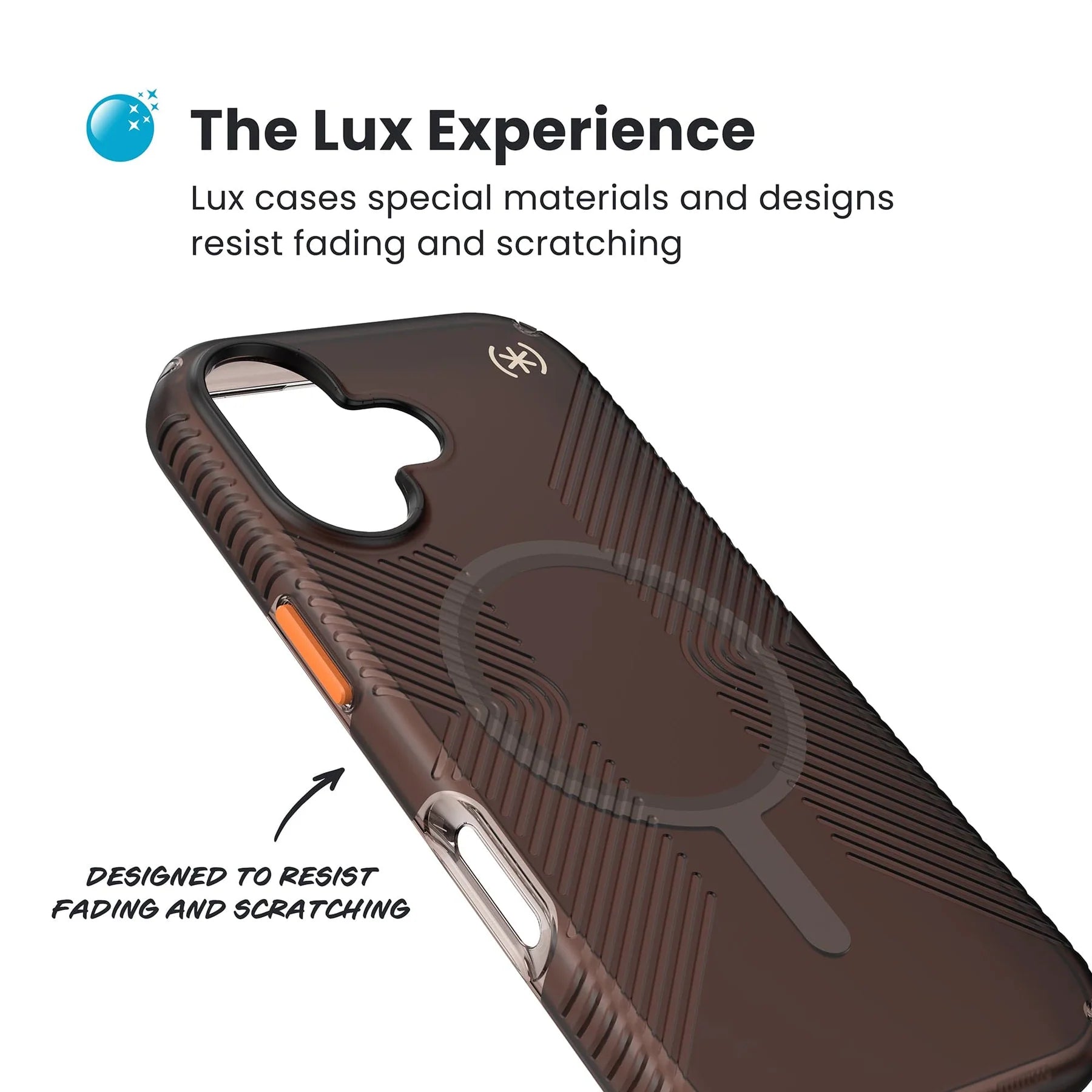 Quikcell Speck Presidio Lux Grip Case for Apple iPhone 17 – Matte Orange Luxury Protective Cover