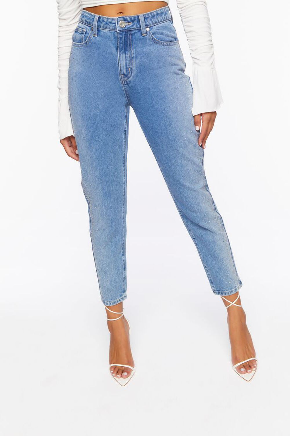 Forever 21 Rhinestone Embellished Jeans