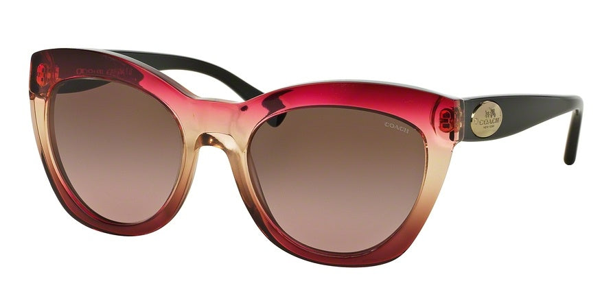 Coach 8151 533314-Women Cat Eye Sunglass Black Cherry Tan Grad/Black-Brown Rose Gradient-GL
