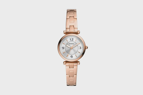 Fossil Carlie Mini Rose Gold and White Women's Watch ES5202