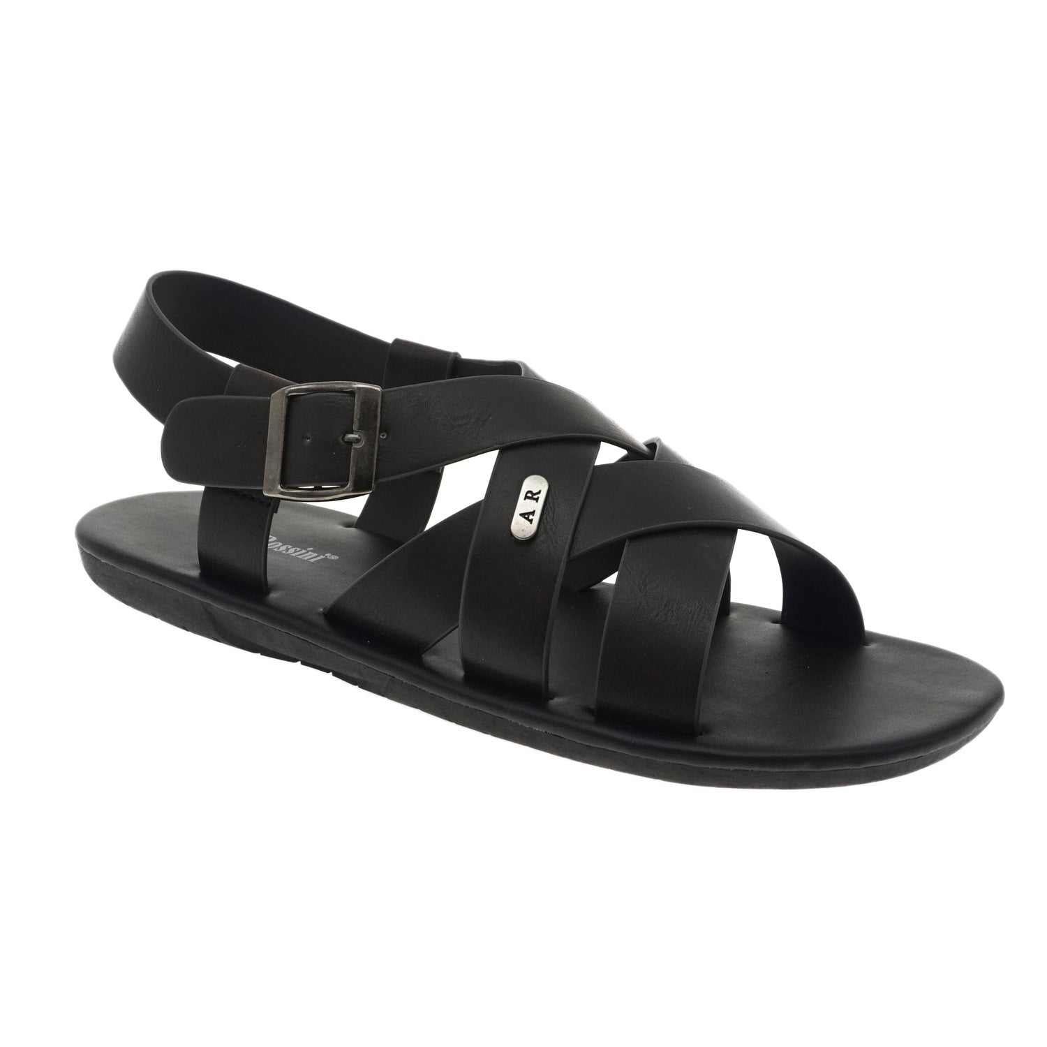 Aldo Rossini Plaza-2 Men Slip On Strappy Ankle Strap Sandal Brown-MT