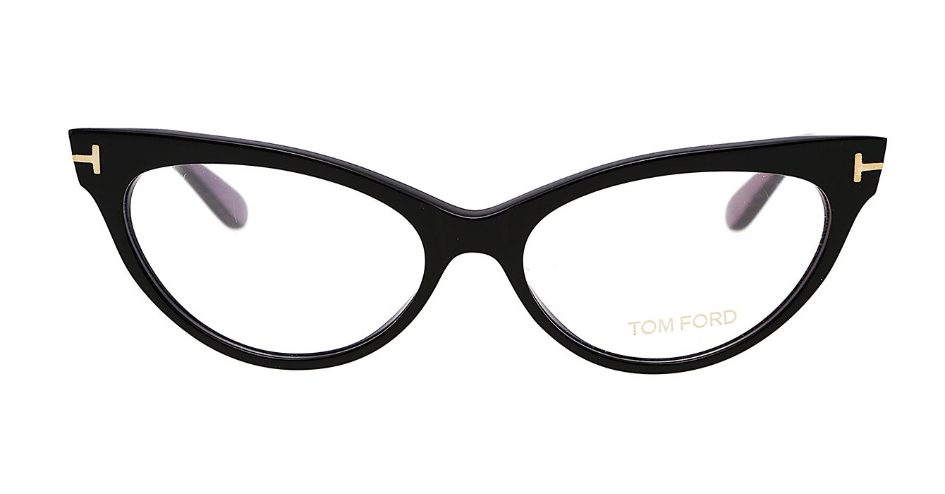Tom Ford TF5317 005-Women Car Eye Sunglass Black/Iridescent Chalkstripe-GL