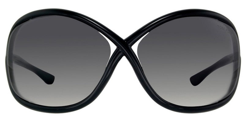 Tom Ford Whitney TF9 199-Women Oval Sunglass Shiny Black-GL