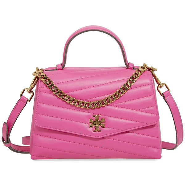 Tory Burch 61674 Women Kira Chevron TopHandle Satchel Crazy PinkGL