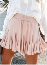 Lala Factory 301TS7028 Women Ruffle Short Skirt Bush Pink