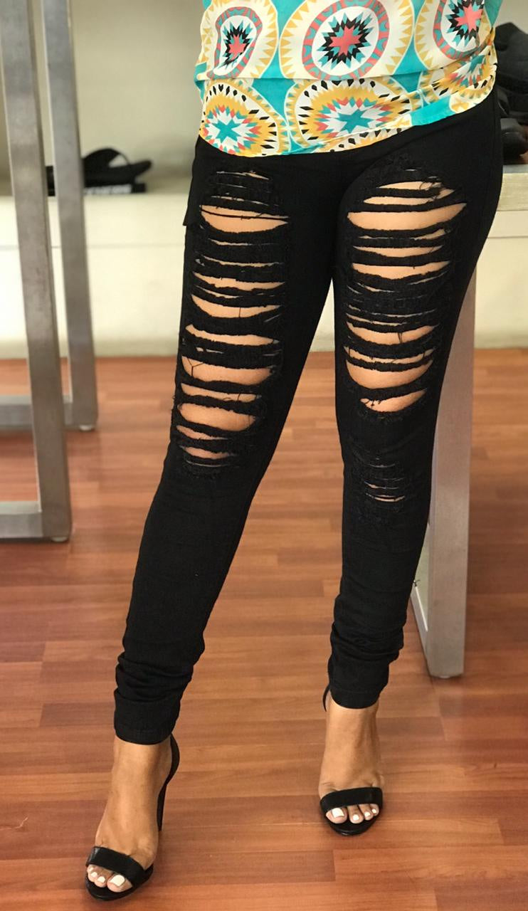 Vins Me Women Regular Fit Distress Jeans Black-MT-SHW/SHG