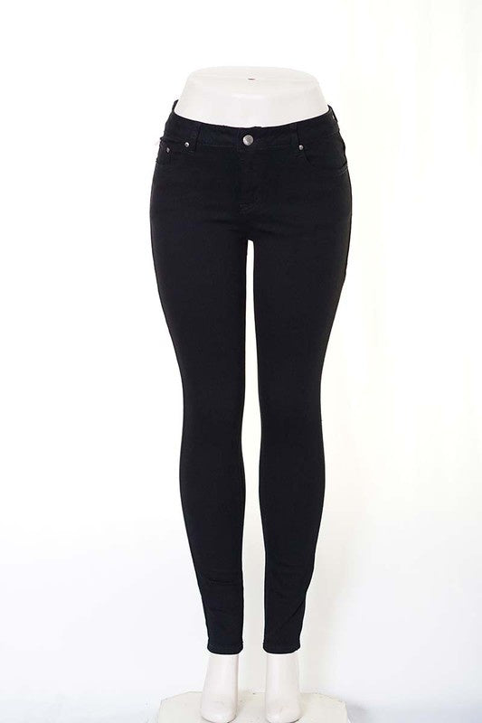 Vins Me Women V1071 Regular Waist Black Jeans