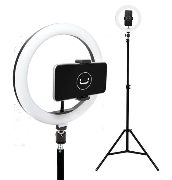 Unno Tekno LED Ring Light 10" With Stand (PH1802BK)