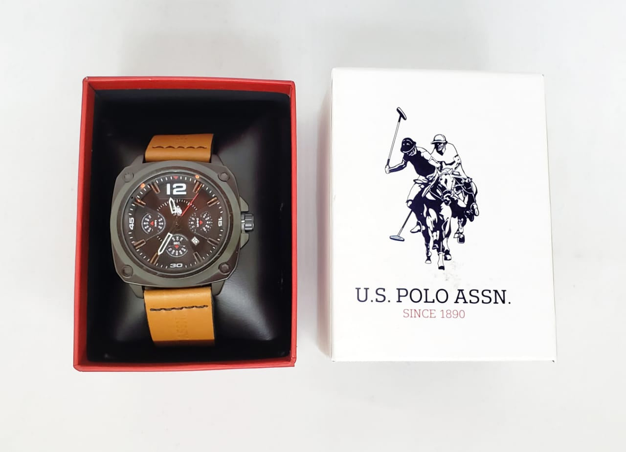 U.S Polo ASSN 45-0027-035 Men Watch Brown-SHW