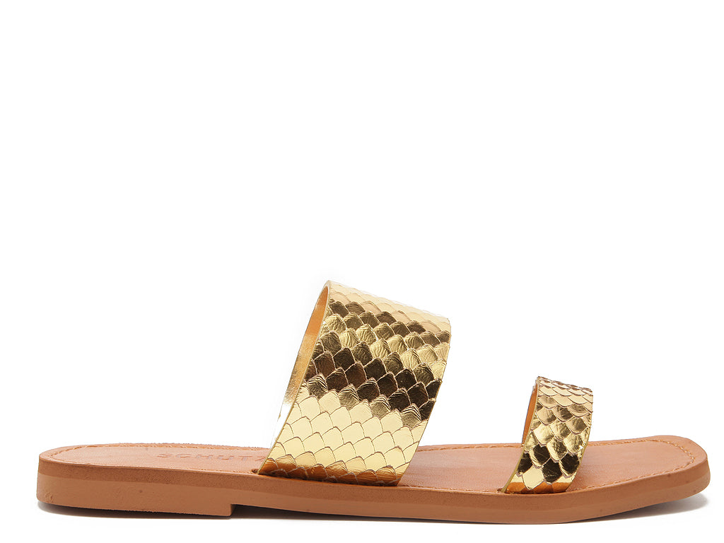 Schutz S20889 0003 Women Loafer Slipper Gold-GL