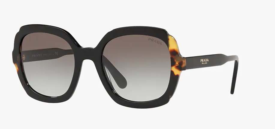 Prada 0PR16US 3890A7 Women Heritage Black Sunglass
